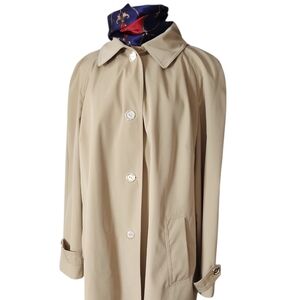 CALVIN KLEIN VINTAGE TRENCH Coat, Silver Button,  SIZE XL, Oversize, All Weather